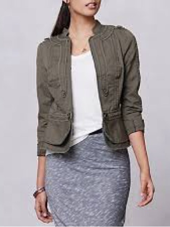 Anthropologie Jackets & Blazers - Anthropologie Olive Green Utility Jacket